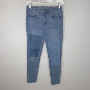 American Eagle Patchwork High Rise Jegging Jeans 4